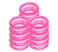 HEMOTON 12pcs Soft Silicone Thumb Inserts Grips for Scissors with Comfortable Fit and Versatile Use, for Pet Grooming and Hairdressing, Dog Grooming Kit Accessories in Pink
