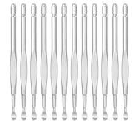 HEMOTON 12pcs Stainless Steel Ear Spoon Set Earwax Cleaner Ear Pick 8.5x0.38cm Silver for Safe Earwax Cleaning and Personal Hygiene