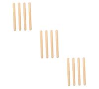 HEMOTON 12pcs Wooden Rhythm Sticks Music Percussion Ergonomic Design for Boys and Girls and Adults Enhance Creativity and Cognitive Skills Musical Instrument for Learning and Play