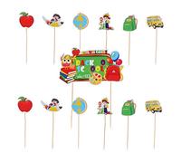 HEMOTON 13Pcs Back to School Cake Topper Adorable Party Cake Decoration for Desserts Fruits for Celebrations and Creating Memorable Moments