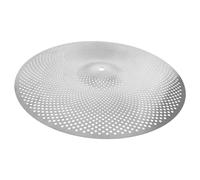 HEMOTON 14 Inch Silver Alloy Crash Cymbal Replacement Pad for Drum Kit Noise Reduction Practice Accessory Low Volume Silent Cymbal for Drum Set