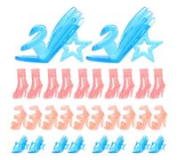 HEMOTON 15 Pairs Doll Mini Shoes Set Decorative Elegant High Heel Simulation Shoes for 30cm Dolls Universal Fit