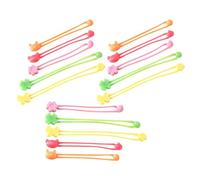 HEMOTON 15 Pcs Silicone Elastic Lunch Box Straps and Cooking Bands, Sturdy Stretch Wrapping Bands for Vegetables and Bento Boxes, Kitchen Use Break-resistant Design