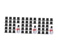 HEMOTON 150 pcs Black Mini Top Hats for Christmas DIY Crafts Tiny Snowman Doll Accessories Lightweight and Compact Formal Miniature Hats for Holiday Decorations