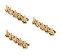 HEMOTON 15pcs Guitar Potentiometer Control Pots for Electric Guitar Volume Tone Replacement Golden Audio Taper Easy Installation and Sturdy Design