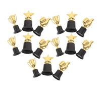 HEMOTON 15pcs Mini Gold Trophy for Star and Thumb-up Designs Plastic Award Cups for School Competitions Sports Events Classroom Prizes and Football Matches