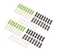 HEMOTON 15pcs Miniature Wooden Fence with Natural Texture for Dollhouse Garden Diorama Creative Slot-together Design Wood Craft Accessories for Micro Landscape and Fairy Garden Projects