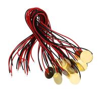 HEMOTON 15pcs Piezo Pickup Disc, 20mm Brass and Plastic Trigger Buzzer for Drums and Instrument, 25cm Lead, Accurate Sound Capture for Musicians the Go