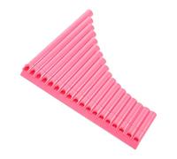 HEMOTON 16-note Pink Plastic Pan Flute for Beginners, Starter Pan Pipe Instrument for School Practice and Folk Music Performance, Lightweight Chinese Flute for Adults and Students