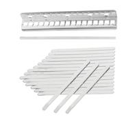 HEMOTON 17 Note Steel Kalimba Thumb Piano Keys with Bending Design Replacement for Old and Worn Musical Keys DIY Kalimba Instrument Parts in Silver