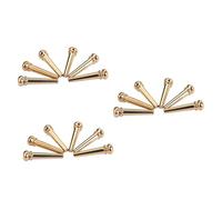 HEMOTON 18pcs Brass Guitar Bridge Pins String Studs for Folk Acoustic Guitars String Pegs