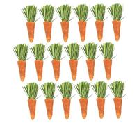 HEMOTON 18pcs Carrot Teething Sticks for Hamsters Rabbit Chew Carrots Small Animals Teething Toys for Pet Chew Plaything