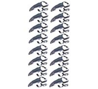 HEMOTON 18pcs Stainless Steel Finger Picks for Guitar Bass Forefinger Plectrums for String Instruments Design Comfortable Fit for Musicians