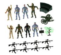 HEMOTON 19pcs Military Soldier Model Set Figures with Movable Arms Realistic Desktop Decoration for Simulation Play Educational Military Dress Up and Historical Projects