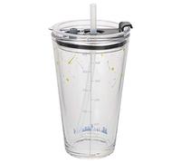 HEMOTON 1pc Glass Sippy Cup Smoothie Cups Morning Cups Glass Straw Cup Drinking Mug Measuring Cup Kids Travel Cup Water Container Reusable Cups Cup with Coffee Student with Cover