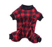 HEMOTON 1pc Lattice Pattern Dog Pajamas Warm Pet Costume for Outdoor Activities Cozy and Comfortable Dog Outfit Stylish Winter Apparel for Pets for Cold Days
