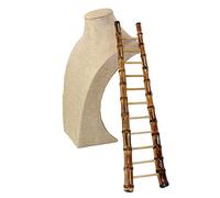 HEMOTON 1PC Mini Bamboo Ladder for Creative Dollhouse Decoration for Fairy Garden Mini House Play Bamboo Material Accessory for Imaginative Play