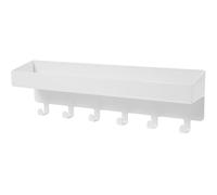 HEMOTON 1Piece Wall Mounted Medal Hanger Rack Sturdy Iron Medal Shelf for Displaying Trophies and Awards for Home Decoration Organizing Medals and Storing Gymnastics Ribbons White