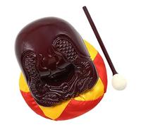 HEMOTON 1set Buddhist Wooden Knocker Stick Percussion Instrument for Meditation Music Teaching Aid Wood Material Sound Deep Design