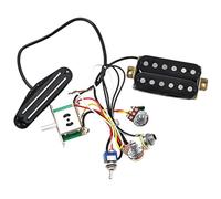 HEMOTON 1set Guitar Wiring Dual Pickups Pre-assembled Control Plate for Electric and Jazz Guitars and Easy to Install