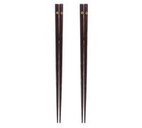 HEMOTON 2 Pairs Japanese Wooden Chopsticks with Non-Slip Cherry Blossom Pattern, Reusable and Comfortable Grip for Home Dining and Special Occasions