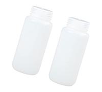 HEMOTON 2 Pcs 500ml Wide Mouth Reagent Bottle Empty HDPE Bottle Dispense Water Container Refillable Lotion Bottle ion Water Holder for Home Kitchen Cleaning (White)