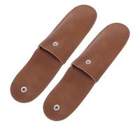 HEMOTON 2 Pcs Portable Harmonica Bag Pu Leather Protective Case with Useful Design for Outdoor Use and Travel Small Black Harmonica Storage Sleeve Suitable