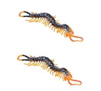 HEMOTON 2 pcs Realistic Simulated Centipede Scary Fake Scolopendra Model for Pranks Educational Fun and Office Decoration Premium Plastic Bug for Boys