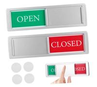 HEMOTON 2 Pcs Sliding Open Closed Dishwasher Magnet Privacy Sign Acrylic Synthetic Resin Clear Indication for Home Office Kitchen Organization