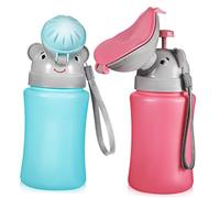 HEMOTON 2 Pcs Toddler Urinal Bottle Set for Boys and Girls, Portable Emergency Toilet Pee Training Cup for Car Travel and Outdoor Use