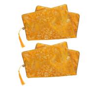 HEMOTON 2 Pcs Zippered Bible Case and Pencil Bag with Sturdy Silk Cloth Material, Easy to Carry Book Jacket Sleeve for Bible and Stationery, Stylish Practical Design Suitable for On-the-go