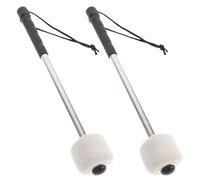 HEMOTON 2 Pieces Pestle Drum Skins Walking Bass Mallets Wool Felt Head Mallets Drum Parts Performance Chopsticks Music Chopsticks Stainless Steel