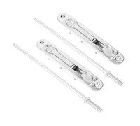 HEMOTON 2 Sets Fire Door Latch Gate Flip Home Concealed Door Bolt Sliding Bolt Concealed Screw Sliding Door Gate Slide Bolt Flip Door Fire-Proof Door Heavy 304 Stainless Steel Clamshell