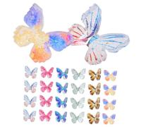 HEMOTON 2 Sets Miniature Resin Butterflies for Dollhouse Micro Decor, Tiny Butterfly Figures for Doll House Accessories and Garden Landscaping