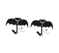 HEMOTON 2 Sets Pet Wing Harness with Durable Halloween Bat Wings and Leash for Bunny and Chinchilla Costume Party Accessories