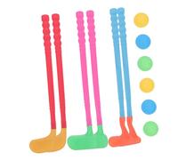 HEMOTON 2 Sets Plastic Golf Club Indoor Outdoor Sports Plaything Interactive Mini Golf Set with Clubs and Balls Random Colors for Boys Random Color