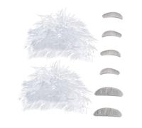 HEMOTON 2 Sets Scientist Costume Wig with Beard Eyebrows Crazy Professor Cosplay Kit for Fancy Dress Parties Themed Events and Halloween Celebrations