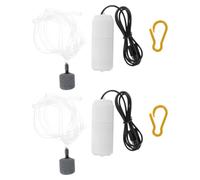 HEMOTON 2 Sets Silent Aquarium Air Pumps for Fish Tank with Fine Workmanship and Lightweight Plastic Design, for Indoor Aquariums Oxygenation Random Color