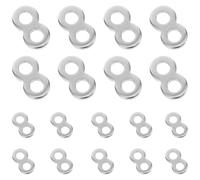 HEMOTON 20 pcs Stainless Steel 8 Shaped Fastener Clips, 8 Figure Fastener Tabletop Fasteners Connector
