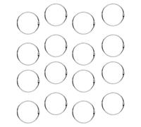 HEMOTON 20 Pcs Stainless Steel Loose Leaf Book Rings with Tight Lock-in Design, Pull to Open and Squeeze to Close, Silver Ring Binder Set for DIY Photo Albums and File Organising