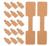 HEMOTON 200pcs Brown Paper Clothing Tags Self Adhesive Price Tag Stickers Rectangle Labels for Jewelry Bracelets Pricing and Organization, Easy to Remove