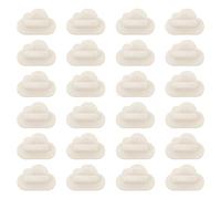 HEMOTON 200pcs White Plastic Brooch Pin Backs with Locking Clasp Handy and Convenient Badge Backing Holder for Jewelry Making and DIY Crafts Suitable for Lapel Pins