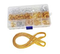 HEMOTON 201Pcs Dreadlock Accessories Set Hair Charms Beard Beads Hair Jewelry for Braids Rings Braid Decorations for Dress-Up and Pretend Play