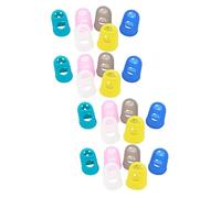 HEMOTON 20pcs Guitar Fingertip Protectors Silicone Guards for Ukulele Beginner Extra for Acoustic Guitar Accessories and Support during Nail Hand Practice Random Color