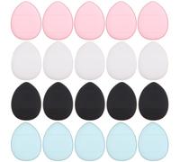 HEMOTON 20pcs Mini Cushion Puff with Strap for Face and Body Powder, Hydrophilic Fabric Makeup Powder Puff for Wet and Dry Use, Sponge Applicator and Blending Sponges for Makeup T-zone