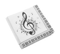 HEMOTON 20pcs Music Notes Party Napkins Disposable Printed Tissues for Birthday and Themed Events Decorative Music Note Design Convenient Single-use Paper Napkins for Easy Cleanup and