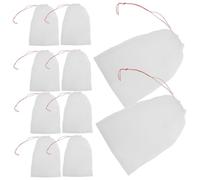 HEMOTON 20pcs Nylon Fruit Netting Bags with Drawstring Durable Tear Resistant Plant Cover Mesh for Garden Fruit Trees Reusable Bird Barrier Protection Bags for Insects and Bird Deterrence