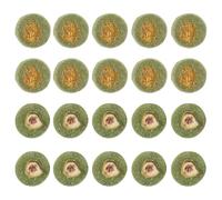 HEMOTON 20pcs Pet Bunny Chew Rabbit Grass Biscuits for Teeth Care Highly Compressed Natural Grass Material Safe for Guinea Pigs and Chinchillas for Family and Pet Shop Use