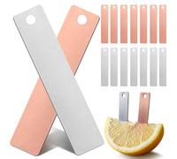 HEMOTON 20pcs Pure Copper and Zinc Electrode Strips Set for Electroplating and Soldering, for Scientific Research and School Science Experiments, Sturdy Metal Anode Sheets for DIY