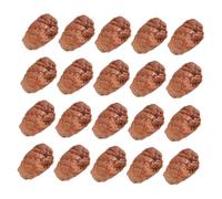 HEMOTON 20pcs Realistic PVC Simulated Meat Models Lifelike Beef Blocks for Pretend Play Kitchen Decor and Photography Props Enhancing Curiosity and Sensory Development